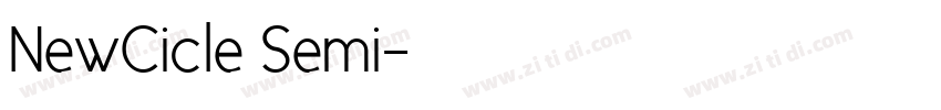 NewCicle Semi字体转换
